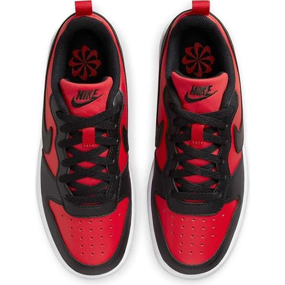 NWT Nike Unisex Court Borough Low Recraft Shoes,Red/Black/White,6.5 Big Kid - Picture 6 of 7
